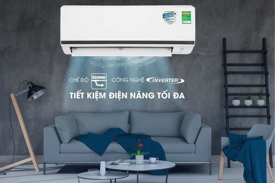 Chế độ Econo máy lạnh Mitsubishi giúp tiết kiệm điện năng tối đa.