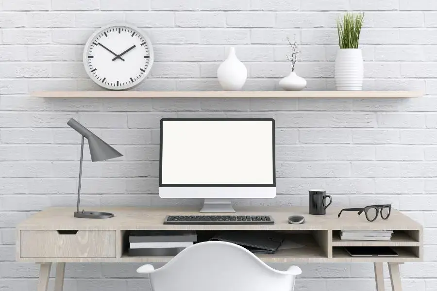 Decor bàn học kiểu đơn giản, sang trọng
