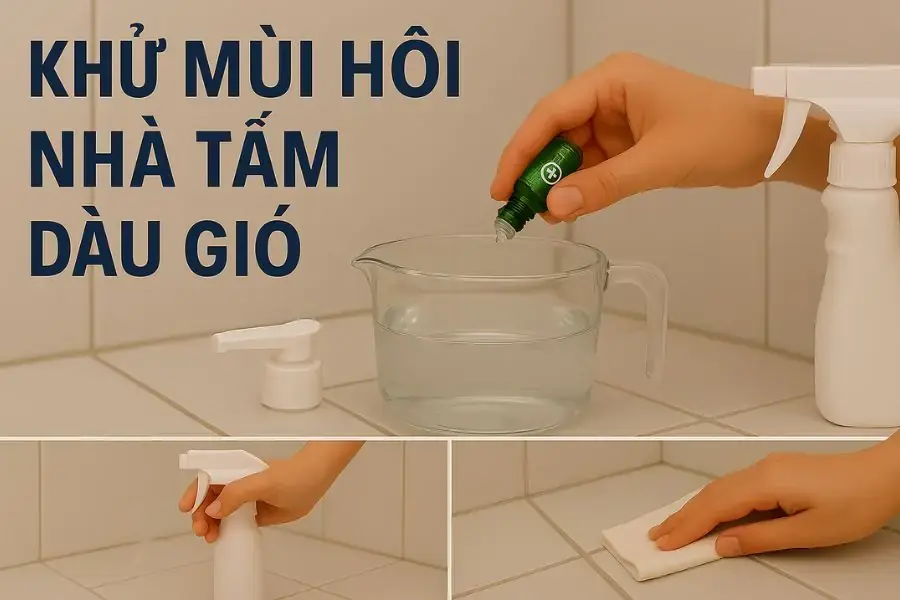 Dầu gió pha loãng giúp khử mùi nhanh chóng.