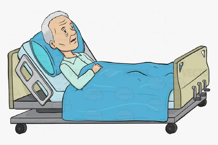 Giường gấp xếp có nệm với chức năng nâng đầu, chân giường được lắp bánh xe