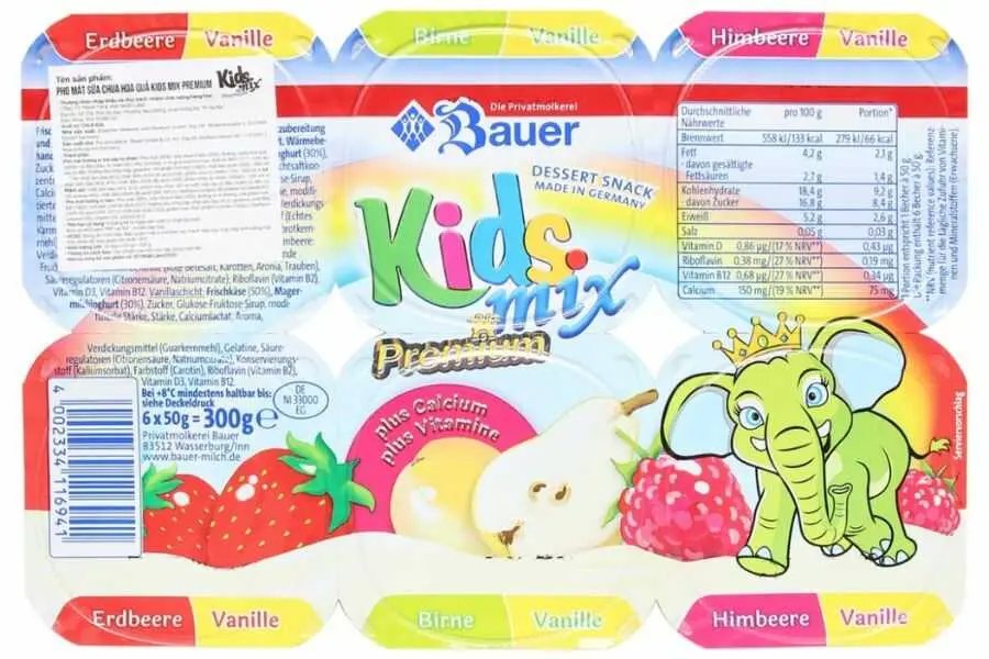 Sữa chua Kidsmix được sản xuất trên dây chuyền đạt tiêu chuẩn châu Âu.