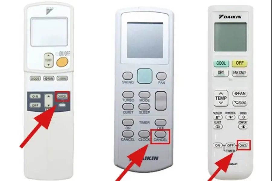 Tắt chế độ hẹn giờ Daikin