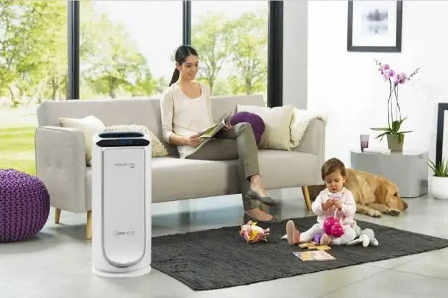 Máy lọc không khí tạo ẩm sẽ giúp bạn thoải mái dễ chịu khi dùng máy lạnh (Hình ảnh: Iamrenew)