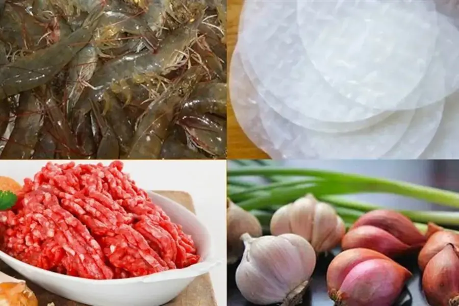 Nguyên liệu làm bánh cuốn từ bánh tráng
