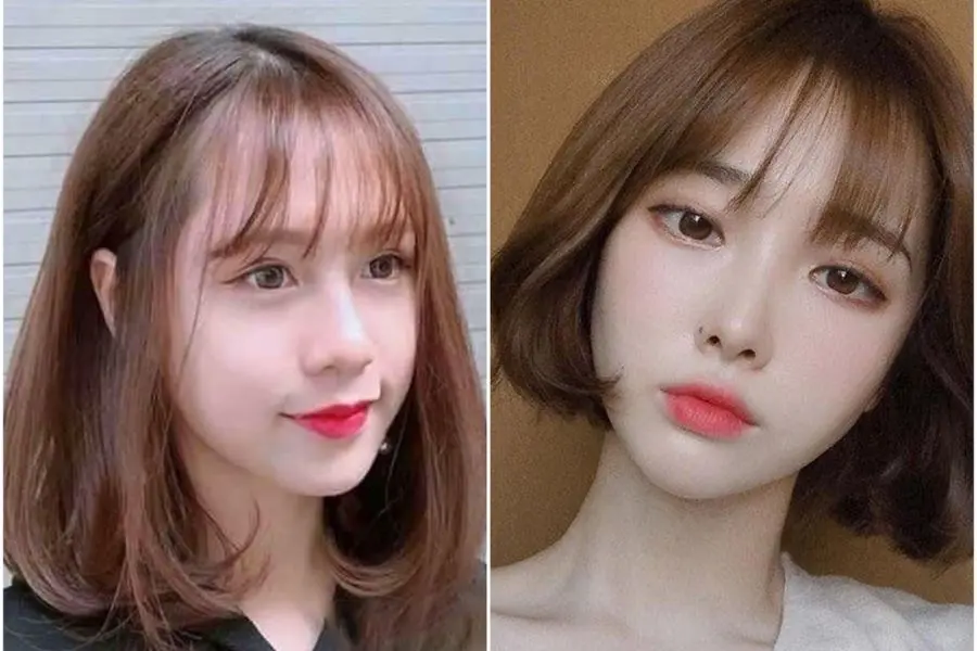 Tóc uốn cụp ngắn dễ thương, ngọt ngào và trẻ trung.