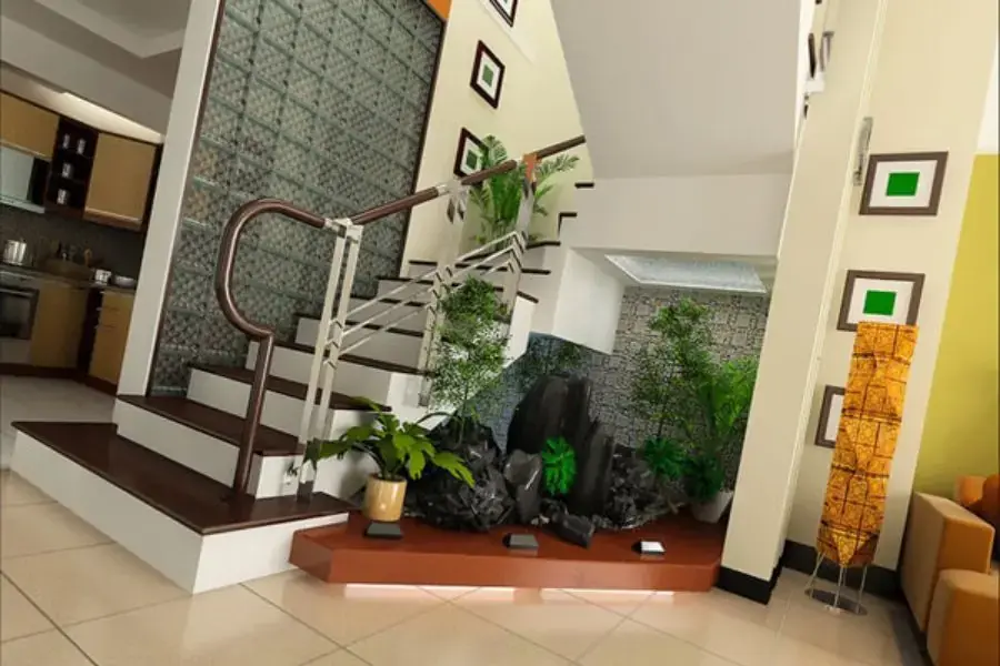 Trang trí nội thất bằng tiểu cảnh cầu thang đẹp, bắt mắt