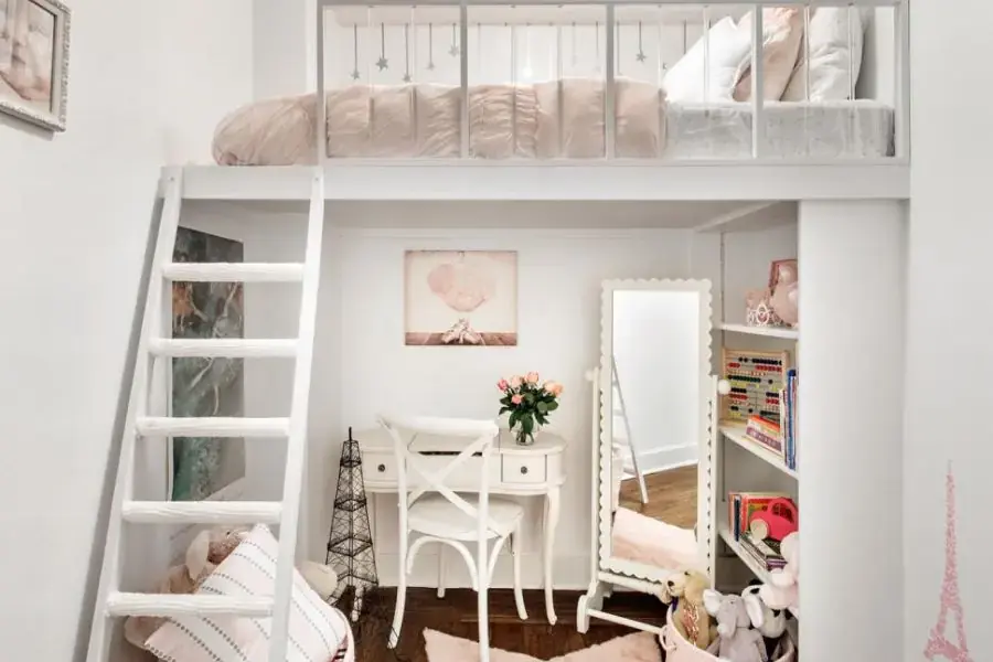 Mẫu decor phòng trọ có gác lửng phong cách Hàn Quốc thu hút