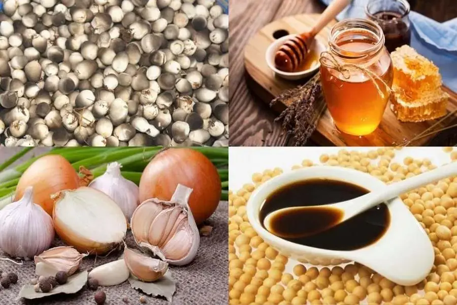 Một số nguyên liệu làm món nấm rơm nướng nước tương