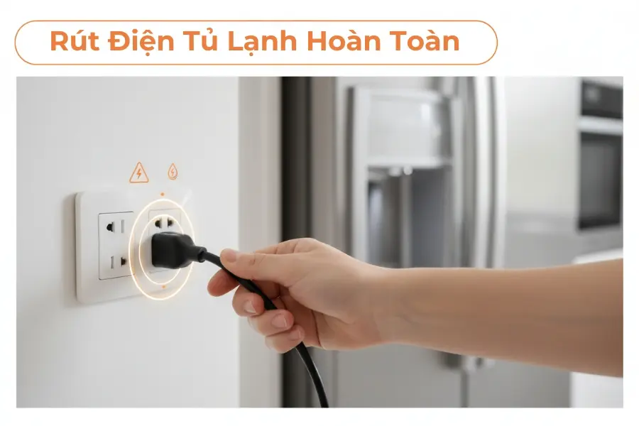 Rút điện trước khi vệ sinh để đảm bảo an toàn.