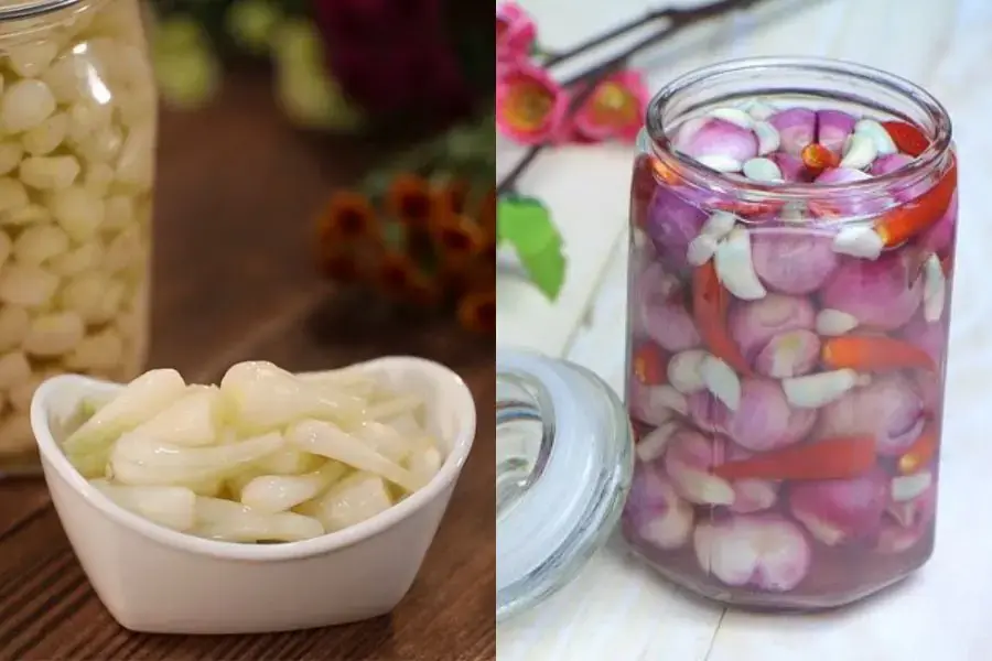 Củ kiệu, dưa hành có nhiều chất chua, nếu ăn nhiều sẽ không tốt cho hệ tiêu hóa của các mẹ.