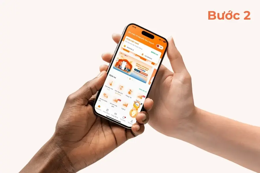 Nhấn vào biểu tượng "Dọn dẹp nhà" ca lẻ hoặc tháng.