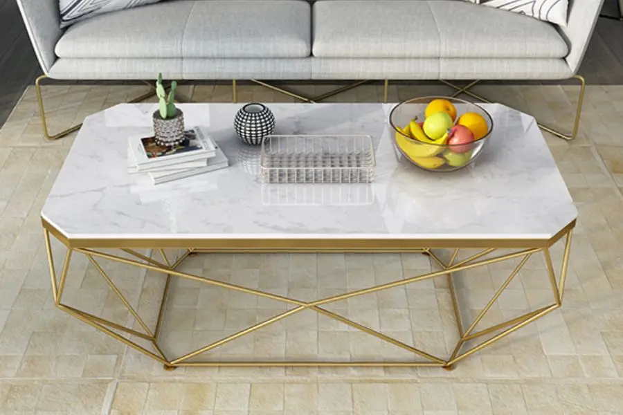Bàn sofa hình chữ nhật sang trọng và thanh lịch.