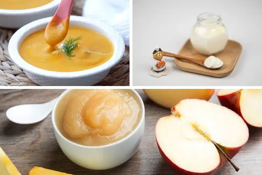 Món cháo bí đỏ, táo nghiền sữa chua cho ngày 17 ăn dặm kiểu Nhật của bé