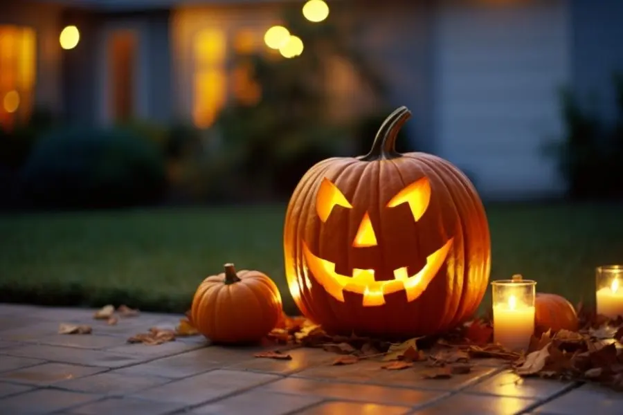 Một mẫu bí ngô Halloween đẹp khác.