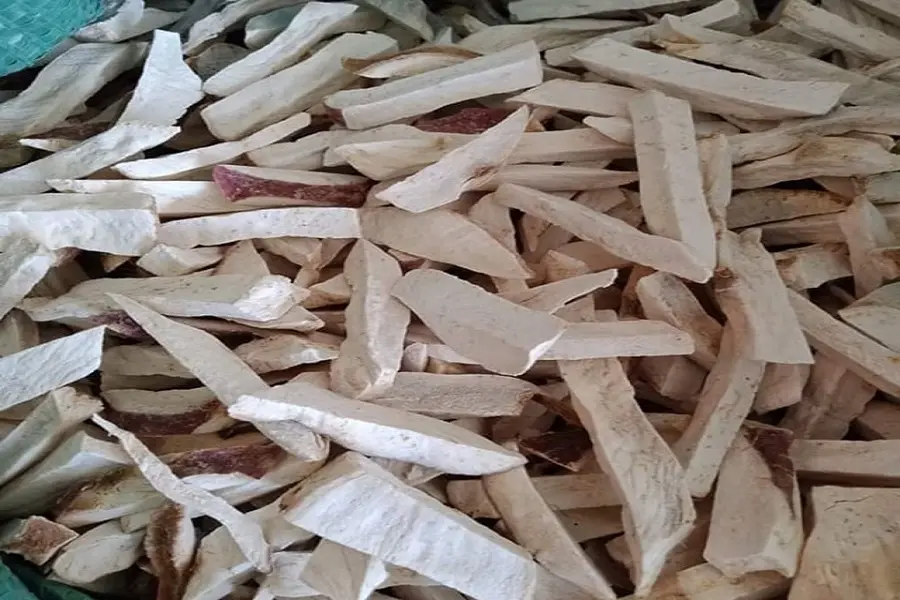 bảo quản khoai lang bằng cách cắt nhỏ phơi khô