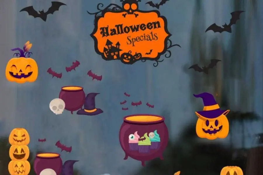 Những mẫu decal dán kính Halloween.