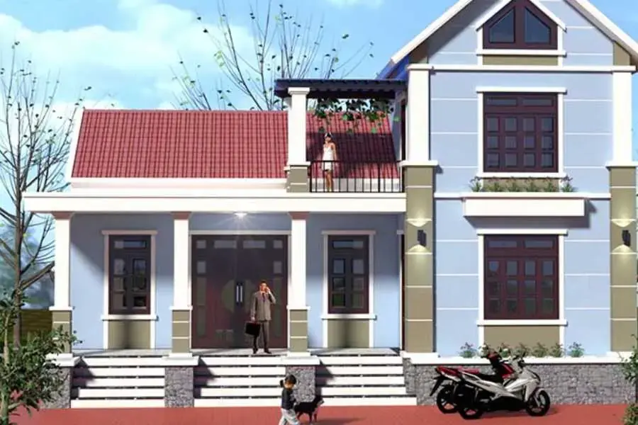 Kiểu nhà hiện đại nhưng vẫn truyền thống