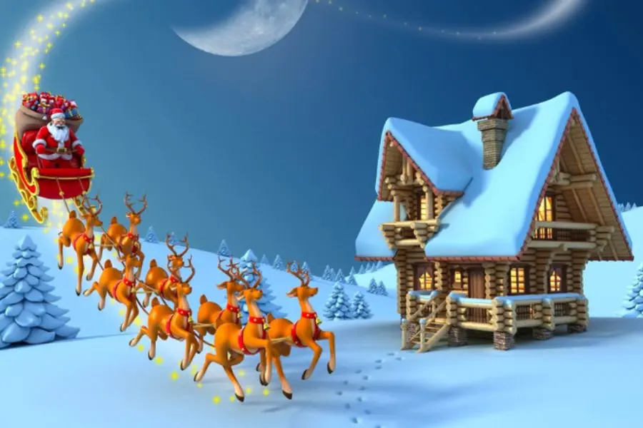 Ban đầu chỉ có 8 chú tuần lộc kéo xe cho ông già Noel.