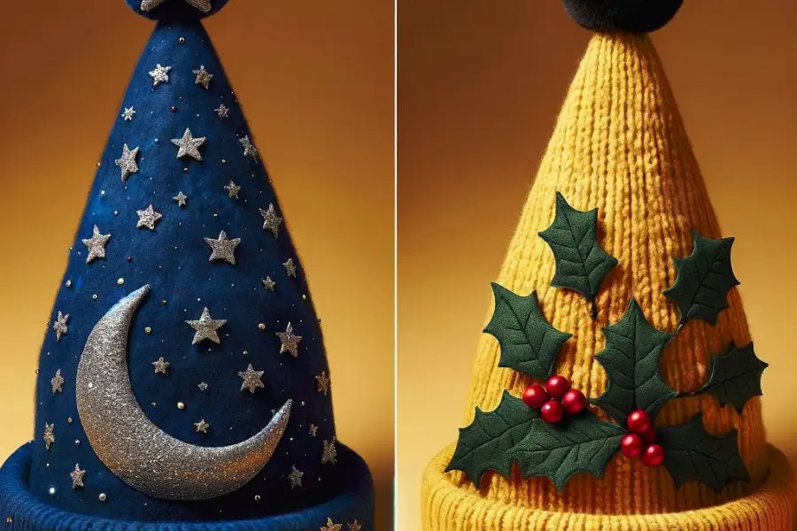 Một mẫu nón Noel tự làm đẹp, độc đáo.