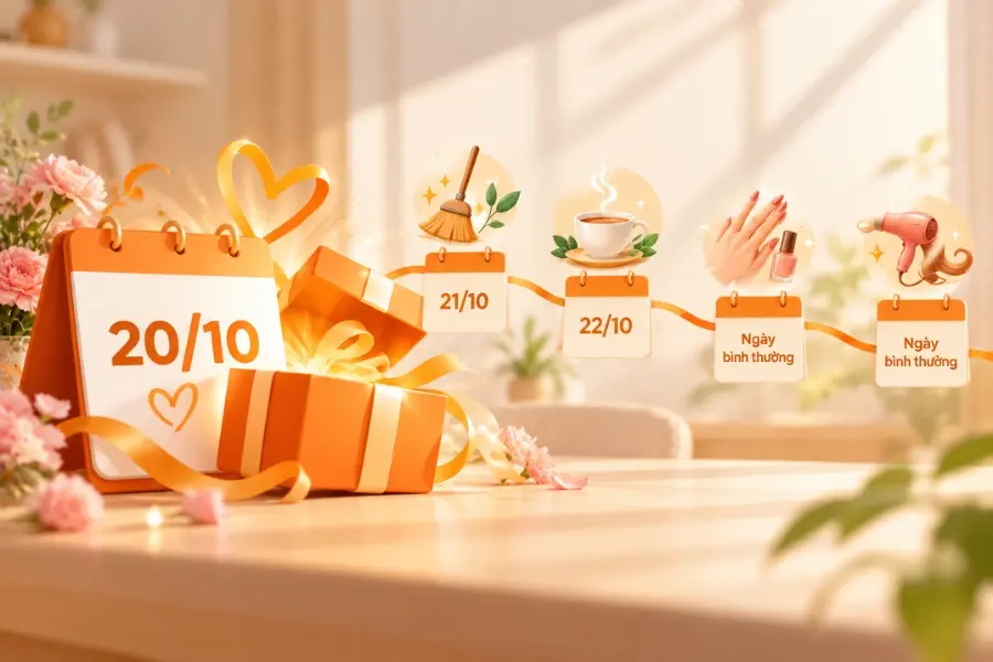 Từ món quà ngày 20/10 đến những ngày bình thường, mỗi khoảng thảnh thơi đều là một cách trao yêu thương.