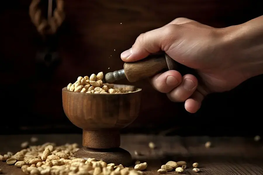 Giã nát đậu phộng