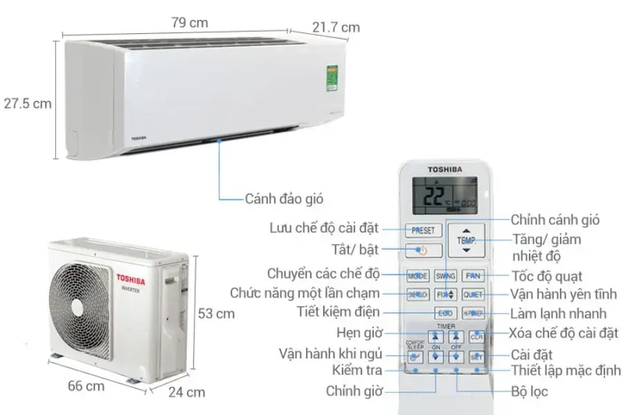 Điều hòa Toshiba được tích hợp đa dạng các công nghệ và chức năng hiện đại