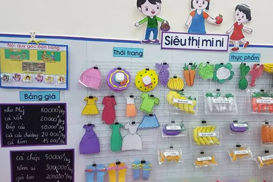 Tận dụng nhựa tái chế, bìa sách, các nguyên liệu đơn giản để trang trí góc mầm non