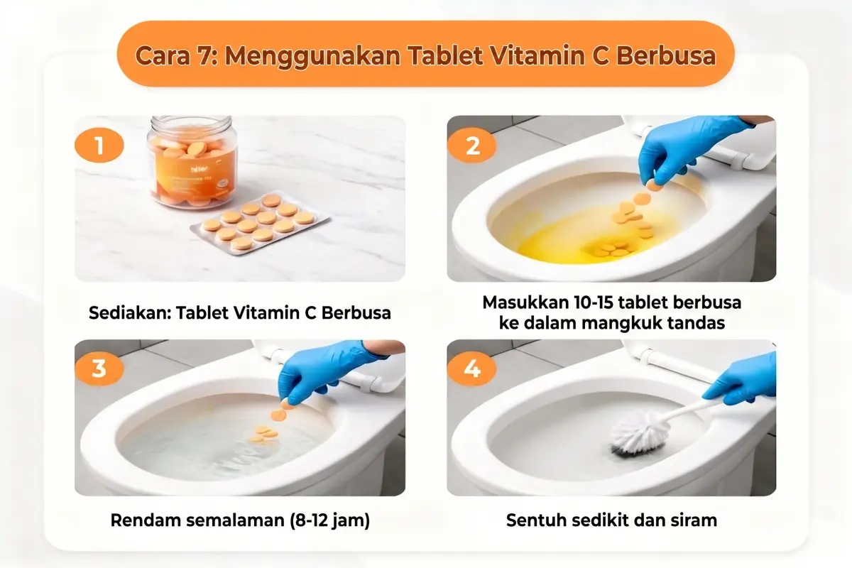 Menggunakan tablet effervescent vitamin C.