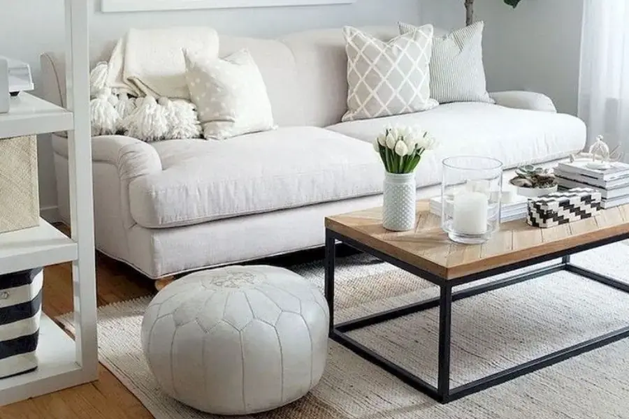 Cách bố trí sofa trong phòng khách nhỏ bằng sofa văng