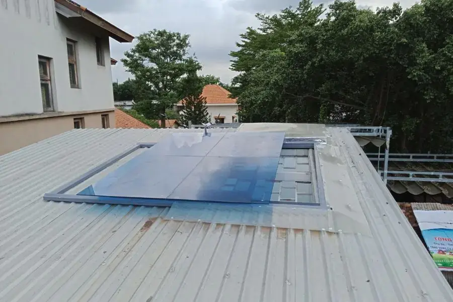 Cần kiểm tra hướng gió, khả năng bắt sáng,... sau khi đã hoàn thiện giếng trời.