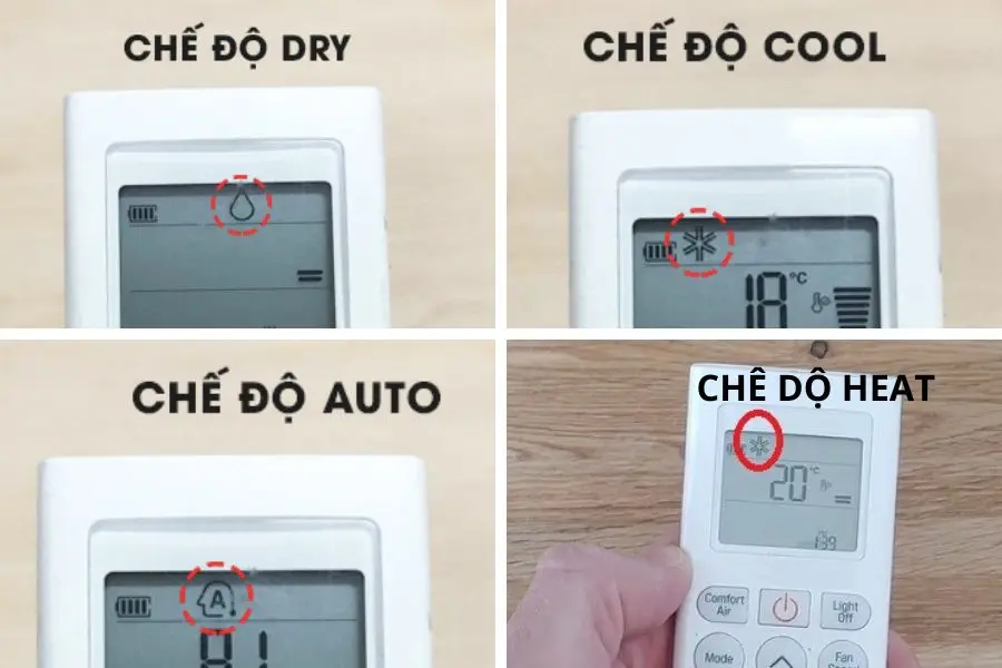 4 chế độ phổ biến thường được tích hợp vào chế độ MODE.