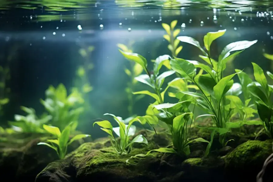 Màu sắc xanh đẹp, khi làm tràn bể cá tạo nên một không gian xanh cho bể cá thuỷ sinh trở nên tươi mát.