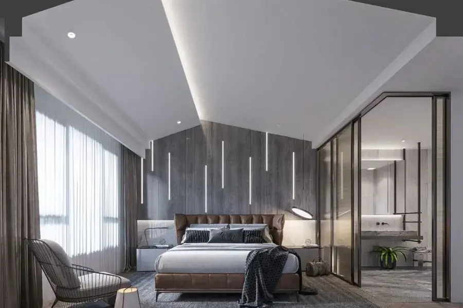 Xây nhà vệ sinh trong phòng ngủ cổ điển sang trọng