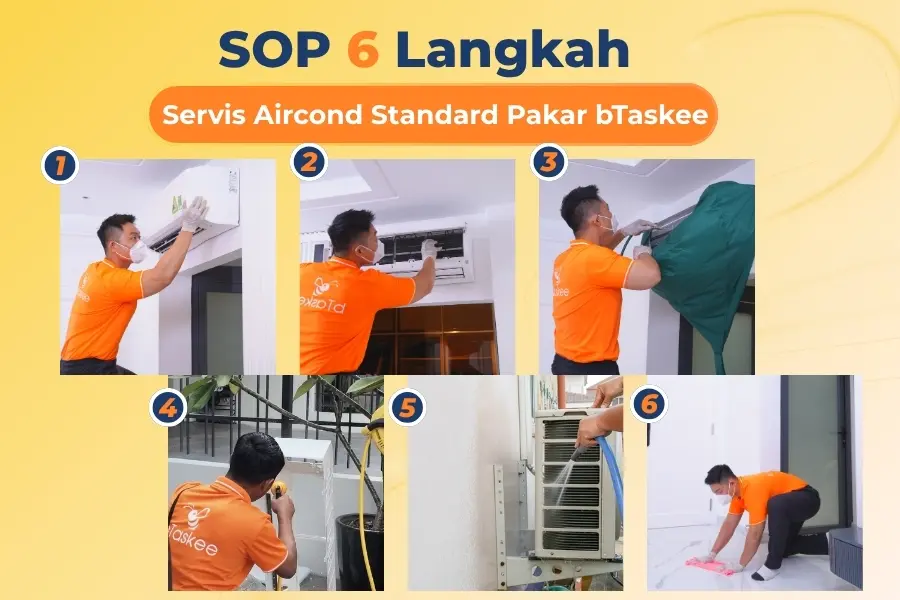 6 langkah servis aircond profesional bTaskee