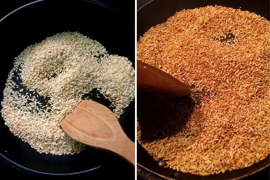 Rang gạo giúp món sữa thơm ngon hơn