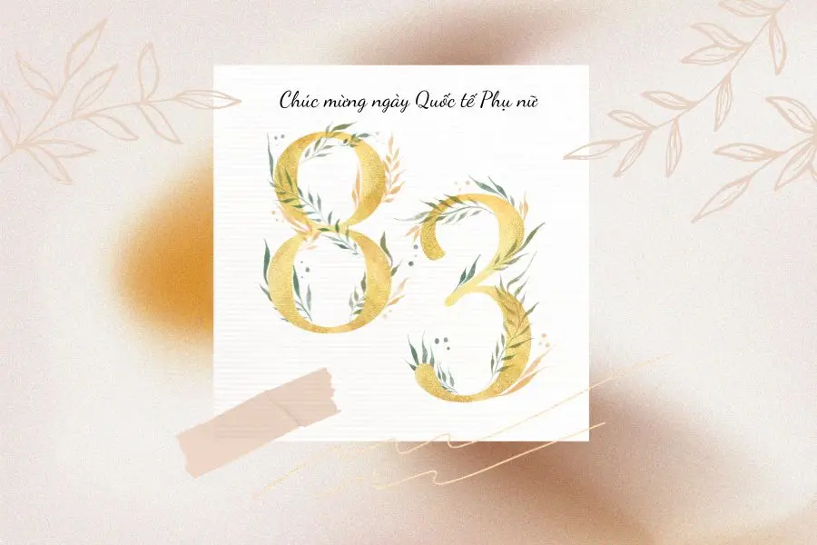 Mẫu thiệp 8/3 tặng cô giáo cực đẹp tạo ra từ canva số 1.