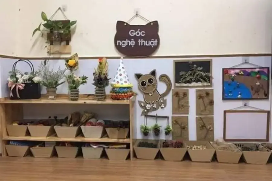 Trang trí góc nghệ thuật cho trẻ mầm non