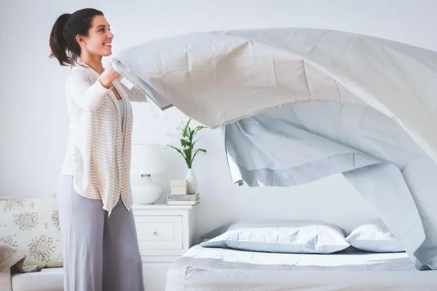 Giặt chăn ga gối đệm đón Tết