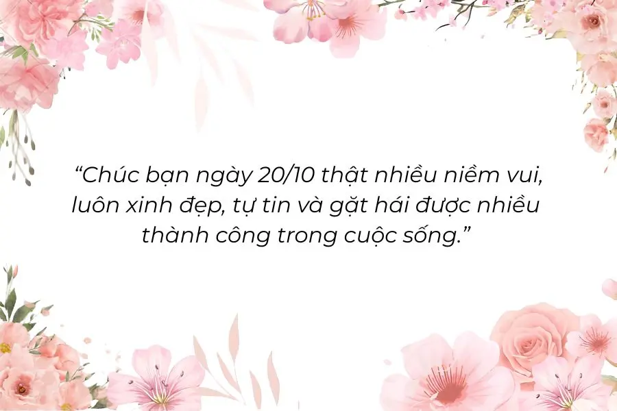 Status 20/10 từ lời chúc thân mật dành cho bạn bè đến lời chúc trang trọng cho sếp nữ và đối tác.