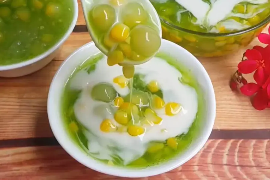Chè bắp trân châu nước cốt dừa