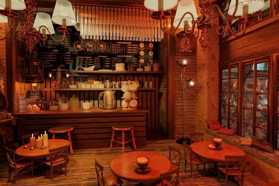 Trang trí Halloween với nội thất cổ điển.