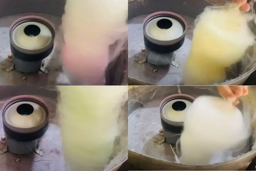 Làm kẹo bông đường đa dạng màu sắc bắt mắt và thơm ngon.