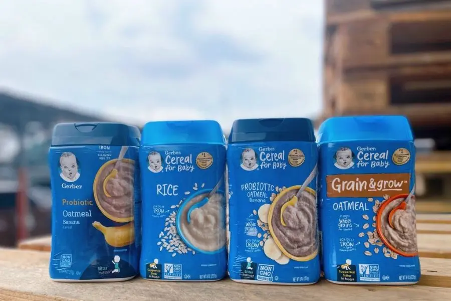 Bột ăn dặm Gerber Rice Cereal.