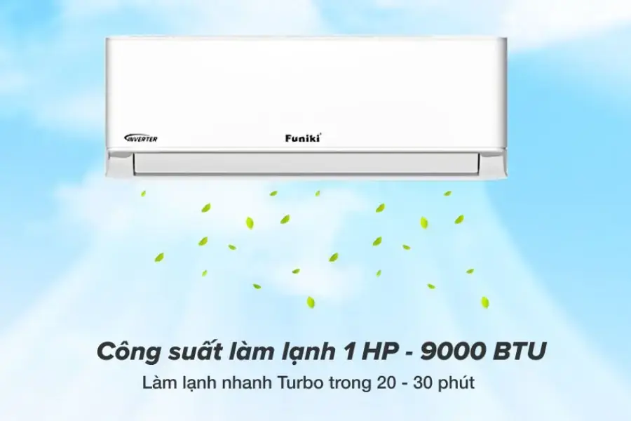 Điều hòa Funiki này chạy ở chế độ công suất cao giúp làm lạnh nhanh