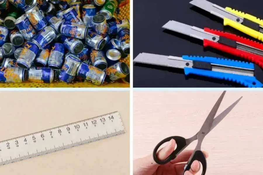 Vật liệu cần chuẩn bị để làm lồng đèn bằng lon bia