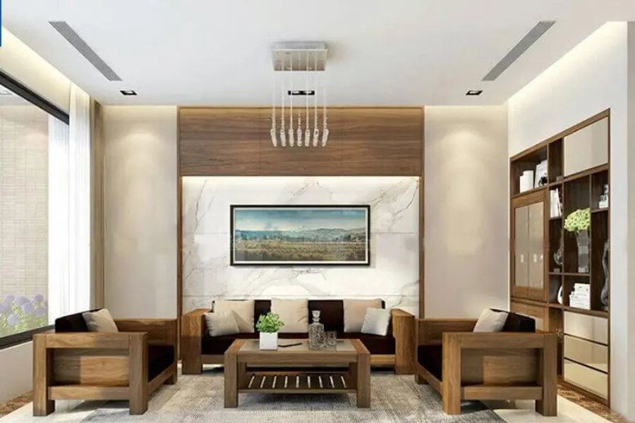Mẫu thiết kế phòng khách cho nhà cấp 4 đẹp, hiện đại