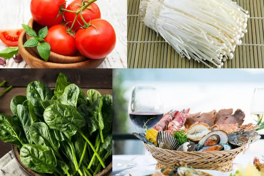 Nguyên liệu dùng để nấu món lẩu hải sản