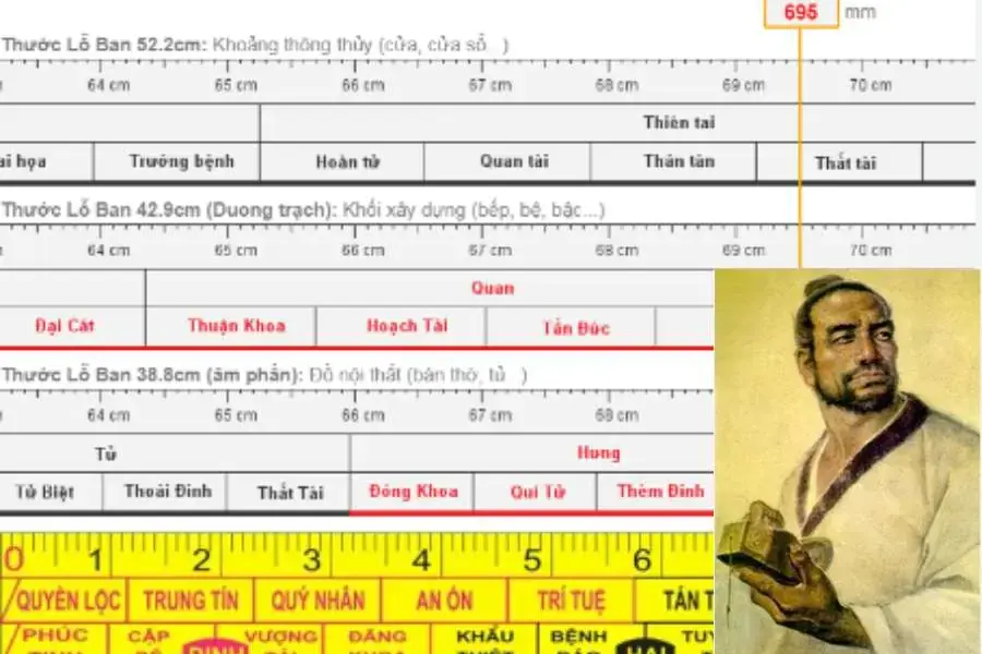 Thước đo lỗ ban để đo kích thước phòng ngủ