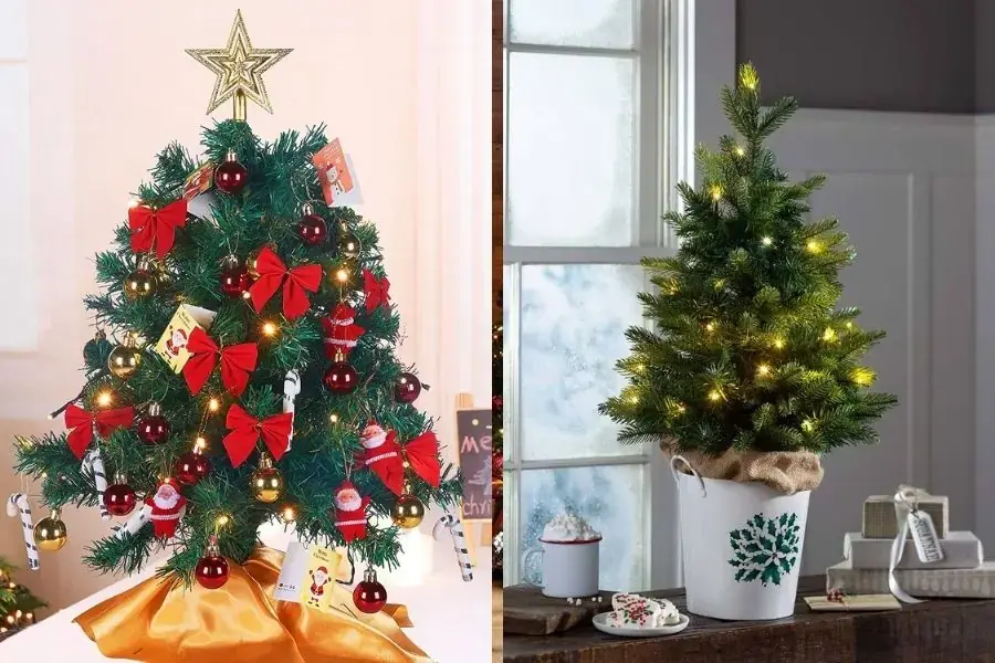 Cây thông Noel để bàn mang lại không khí giáng sinh ở mọi nơi trong căn nhà bạn