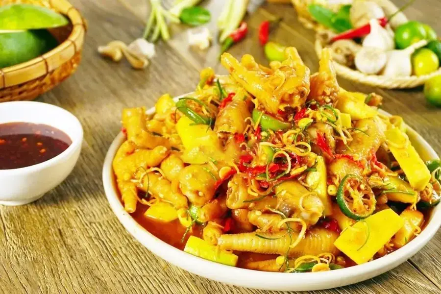 Cách làm món chân gà sốt Thái chua cay đơn giản